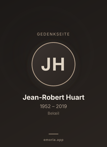 Gedenkportrait von Jean-Robert Huart