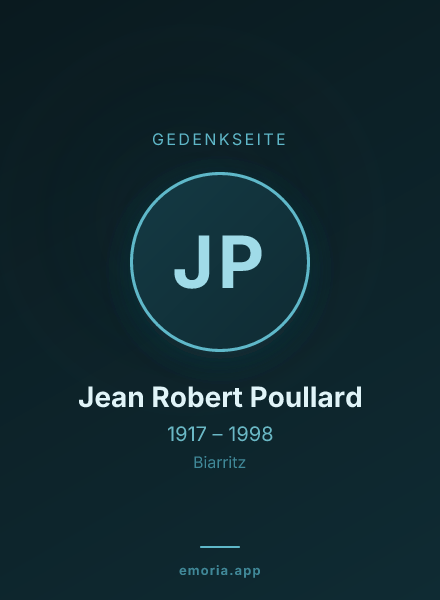 Gedenkportrait von Jean Robert Poullard