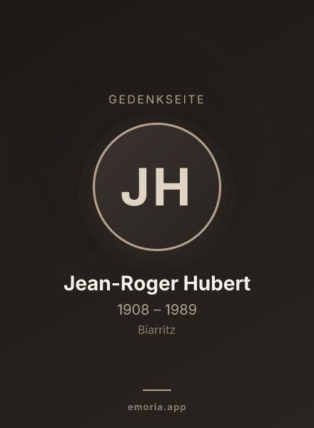 Gedenkportrait von Jean-Roger Hubert