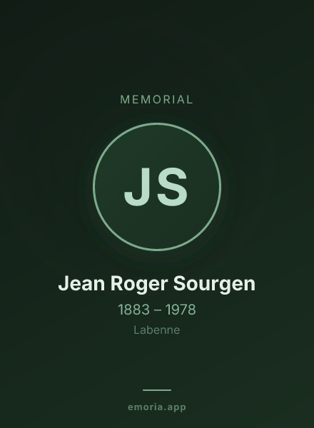 Memorial portrait of Jean Roger Sourgen