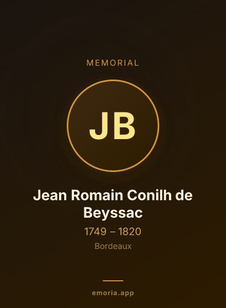 Memorial portrait of Jean Romain Conilh de Beyssac