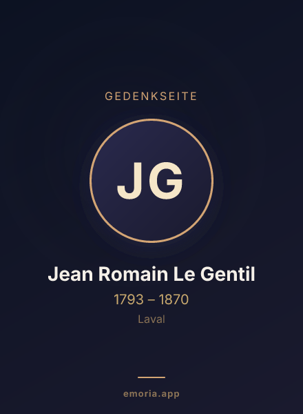 Gedenkportrait von Jean Romain Le Gentil