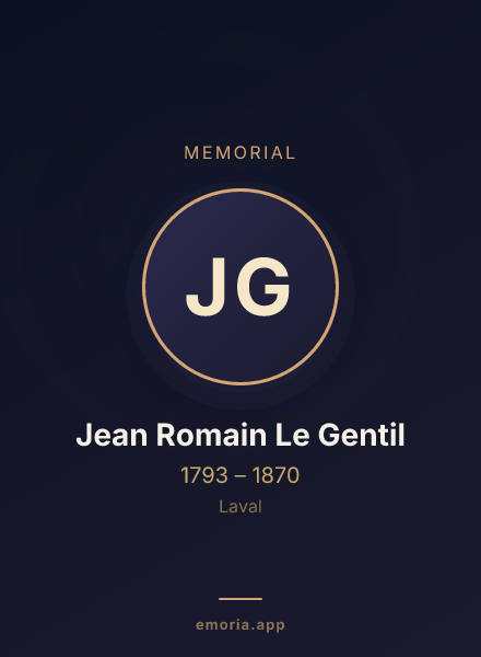 Memorial portrait of Jean Romain Le Gentil