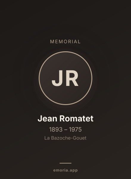 Memorial portrait of Jean Romatet