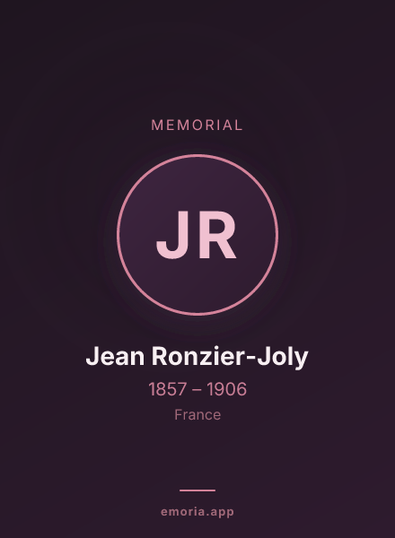 Memorial portrait of Jean Ronzier-Joly