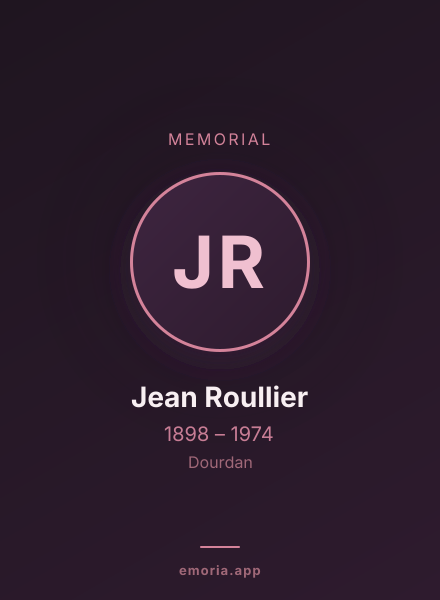 Memorial portrait of Jean Roullier