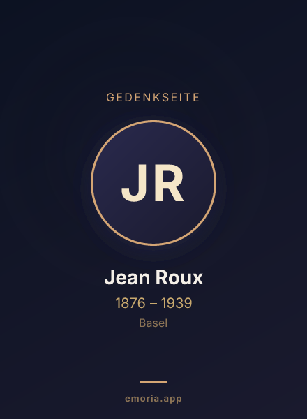 Gedenkportrait von Jean Roux