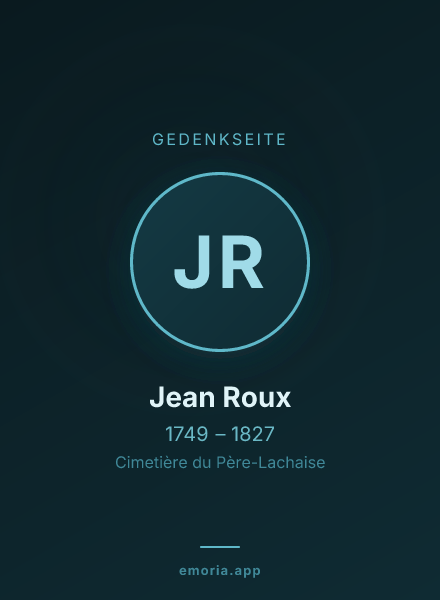 Gedenkportrait von Jean Roux