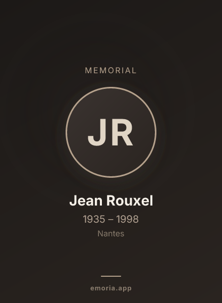 Memorial portrait of Jean Rouxel