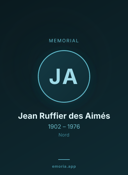 Memorial portrait of Jean Ruffier des Aimés