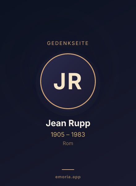 Gedenkportrait von Jean Rupp