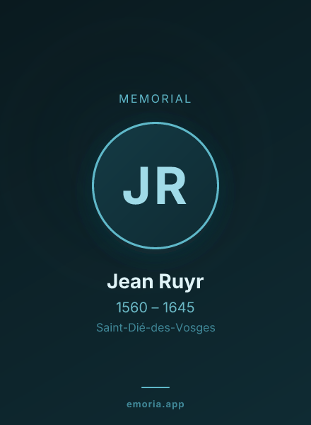 Memorial portrait of Jean Ruyr
