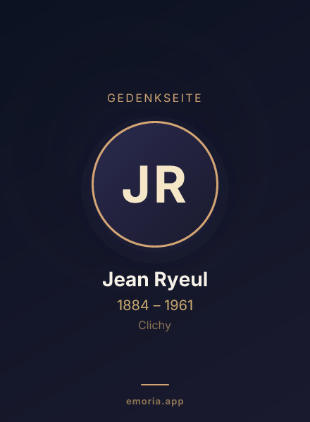 Gedenkportrait von Jean Ryeul