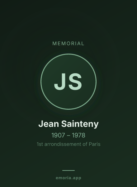Memorial portrait of Jean Sainteny