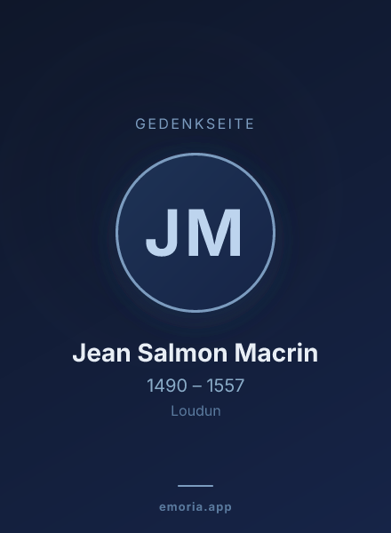 Gedenkportrait von Jean Salmon Macrin