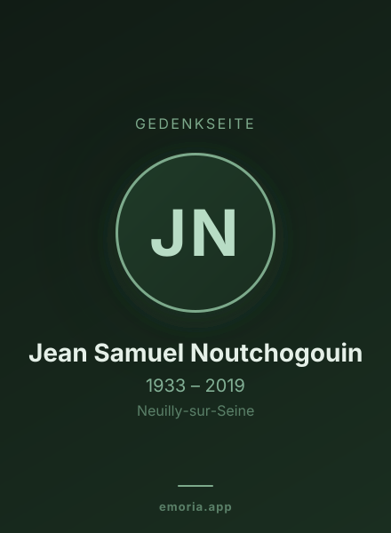 Gedenkportrait von Jean Samuel Noutchogouin