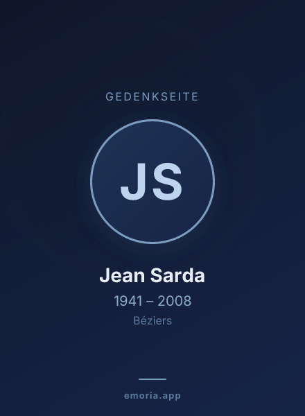 Gedenkportrait von Jean Sarda