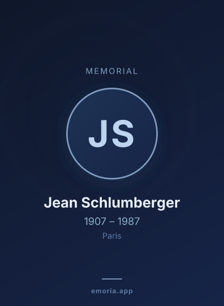 Memorial portrait of Jean Schlumberger