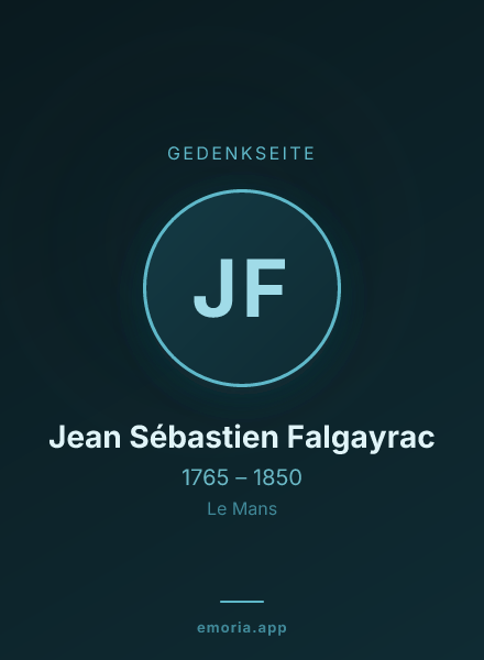 Gedenkportrait von Jean Sébastien Falgayrac