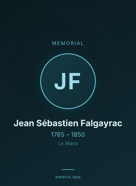 Memorial portrait of Jean Sébastien Falgayrac