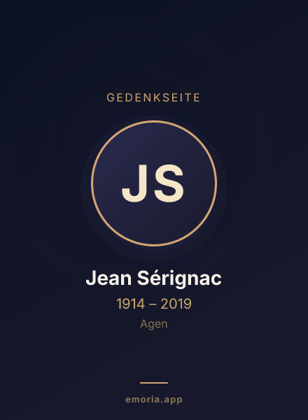 Gedenkportrait von Jean Sérignac