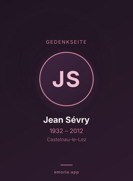 Gedenkportrait von Jean Sévry