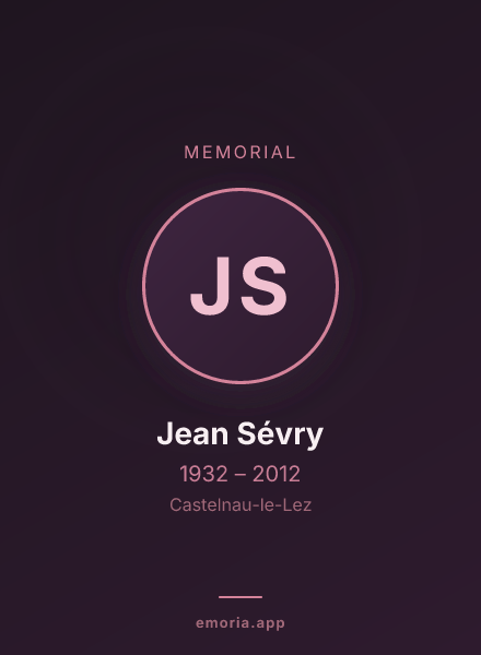 Memorial portrait of Jean Sévry