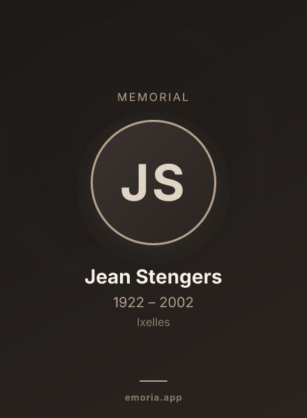 Memorial portrait of Jean Stengers