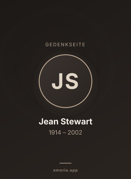 Gedenkportrait von Jean Stewart