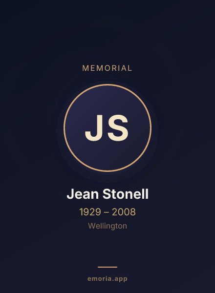 Memorial portrait of Jean Stonell