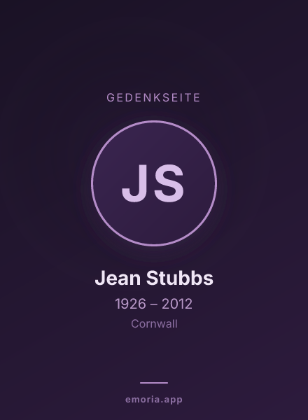 Gedenkportrait von Jean Stubbs