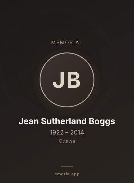 Memorial portrait of Jean Sutherland Boggs