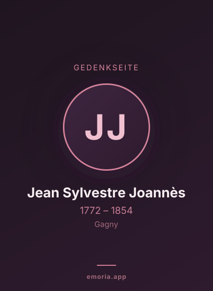 Gedenkportrait von Jean Sylvestre Joannès