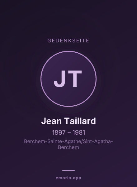 Gedenkportrait von Jean Taillard