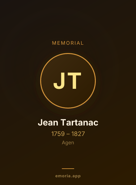 Memorial portrait of Jean Tartanac