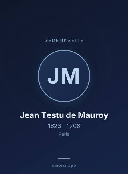 Gedenkportrait von Jean Testu de Mauroy