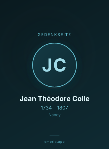 Gedenkportrait von Jean Théodore Colle