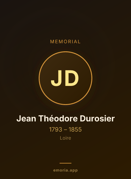 Memorial portrait of Jean Théodore Durosier
