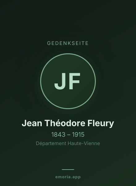 Gedenkportrait von Jean Théodore Fleury