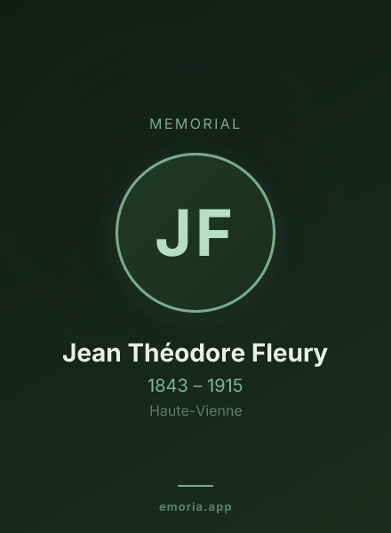 Memorial portrait of Jean Théodore Fleury