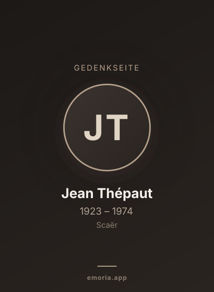 Gedenkportrait von Jean Thépaut