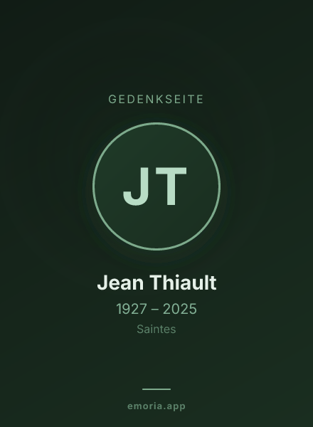 Gedenkportrait von Jean Thiault