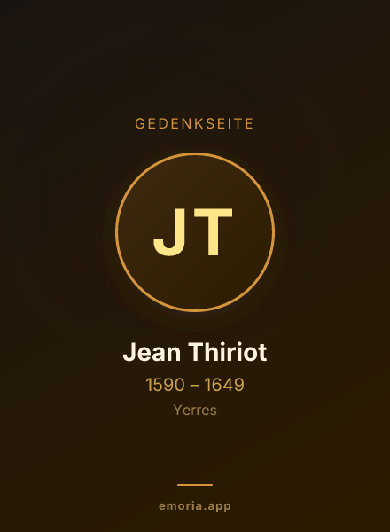 Gedenkportrait von Jean Thiriot
