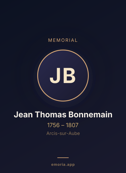 Memorial portrait of Jean Thomas Bonnemain