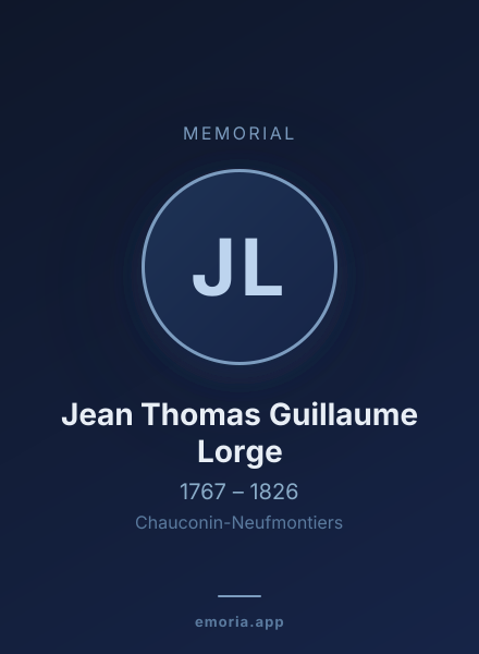 Memorial portrait of Jean Thomas Guillaume Lorge