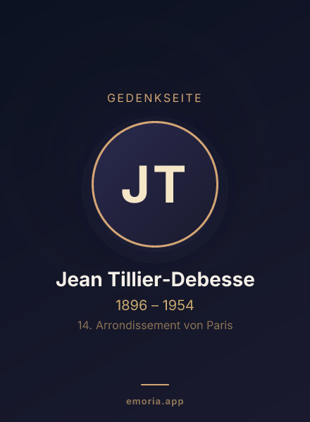 Gedenkportrait von Jean Tillier-Debesse