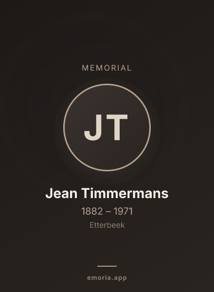 Memorial portrait of Jean Timmermans