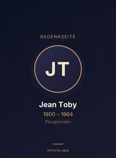 Gedenkportrait von Jean Toby