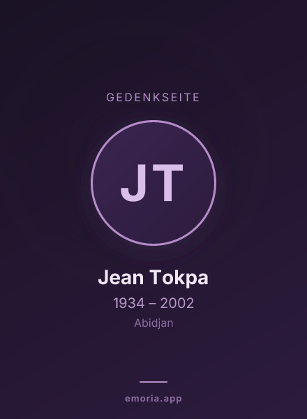 Gedenkportrait von Jean Tokpa
