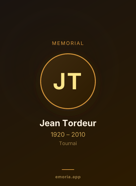 Memorial portrait of Jean Tordeur